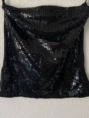 UO Silver Sequin Tube Top And H&m Black Sequin Tube Top